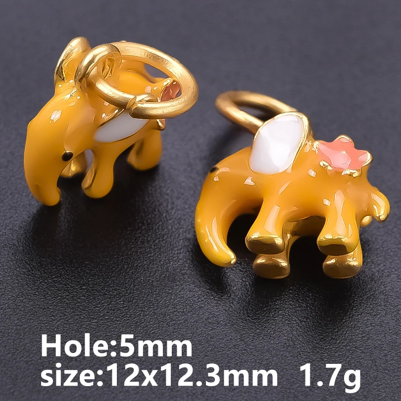 6 Stück Metall-Anhänger der Tier-Serie: Ente, Delfin, Giraffe, Hase, handgefertigt, zum Selbergestalten, personalisierbar, für Herren- und Damen-Halsketten, Schmuck. – Detail 8