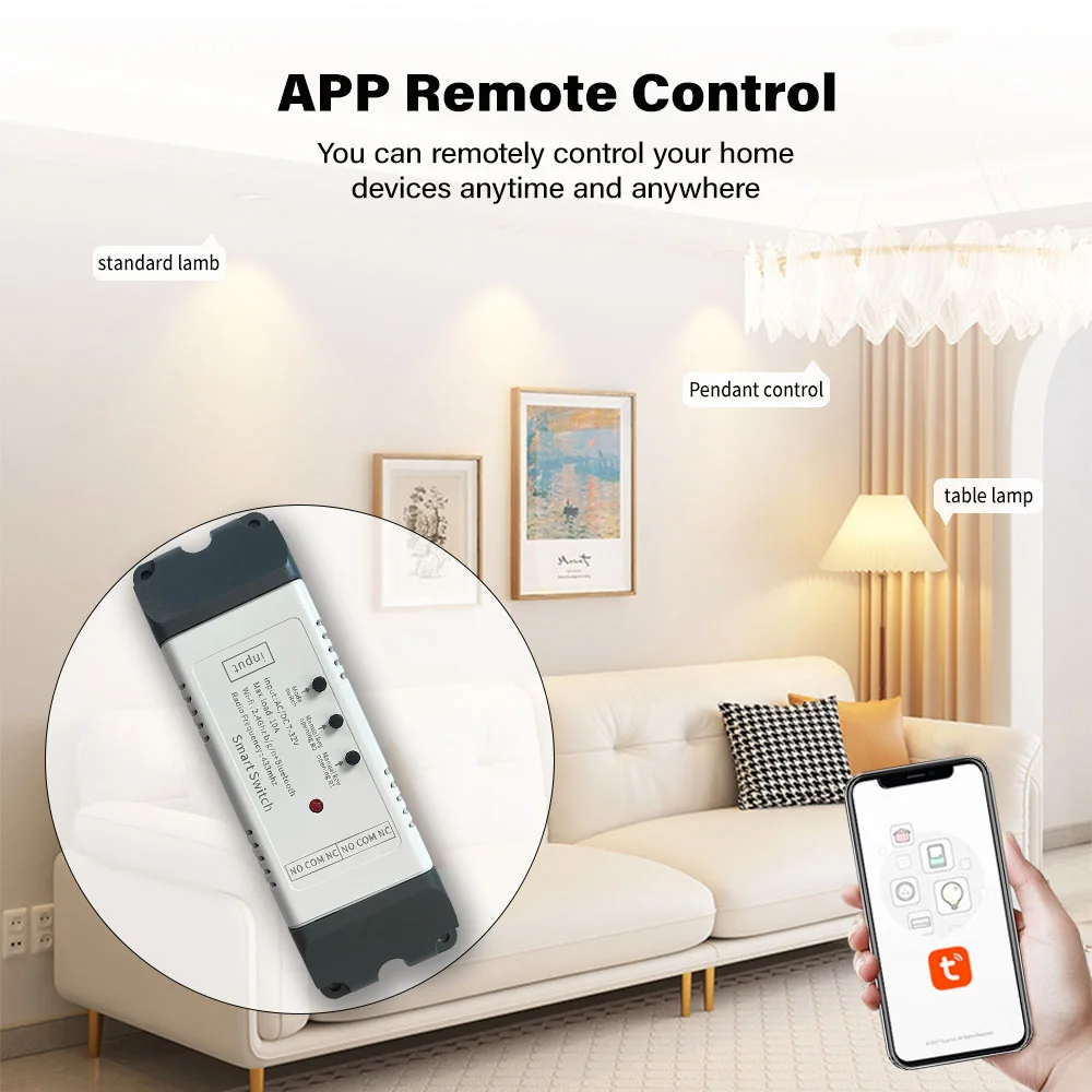 Alexa Voice Remote Control,Tuya Smart Home 2CH Wifi Motor Forward Reverse Switch,7v-32v / 85v-250v 2 Channel Module Relay