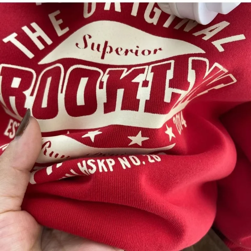 봄 솔리드 운동복 아동 의류 2025 새로운 가을 패션 느슨한 캐주얼 풀오버 어린이 긴 소매 면화 Tracksuits 2-8 Y