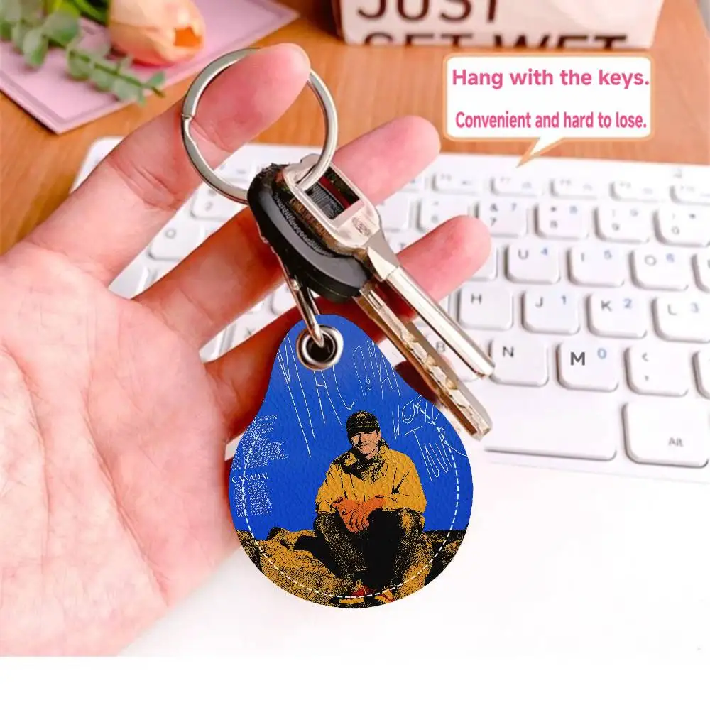 روك المغني M-Mac D-Demarco 1 قطعة بولي Leather الجلود المفاتيح واقية قفل الباب التحكم في الوصول العلامات حافظة للبطاقات مفتاح العلامة الدائري #6