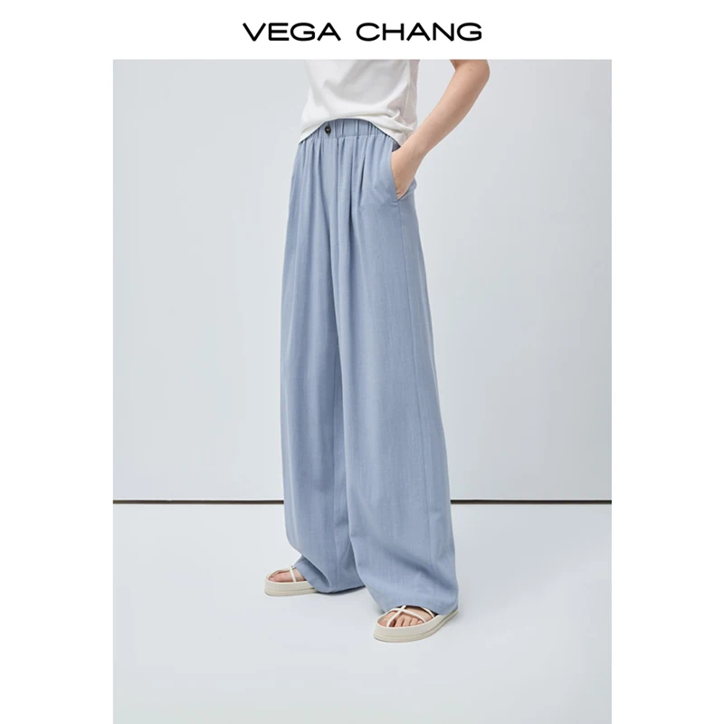 

Новые женские драпированные дышащие повседневные брюки Vega Chang для весны и осени, универсальные, в городском стиле, длинные