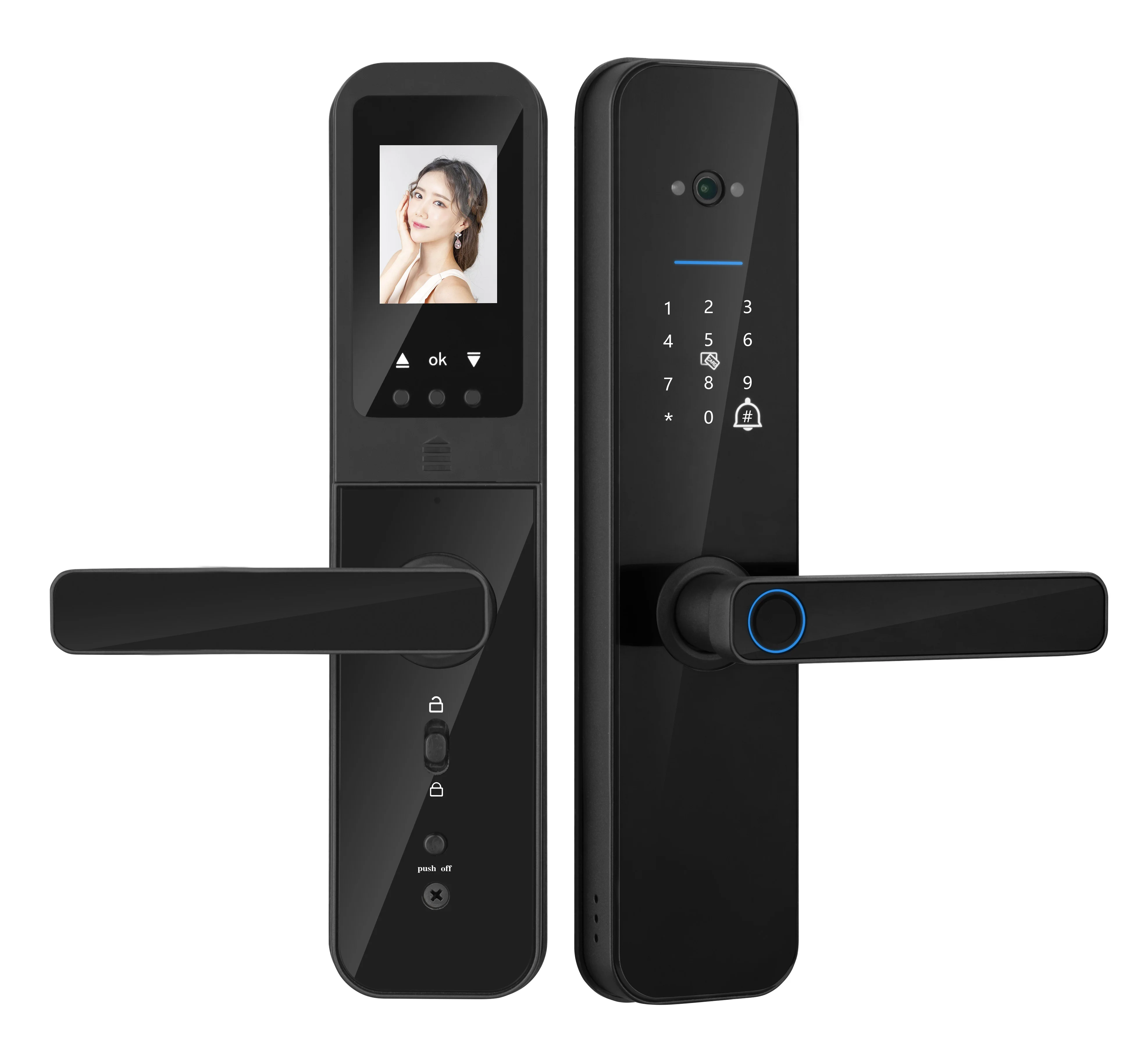 

XSDTS F8 WiFi Smart Remote Control Fingerprint Digital Door Lock Biometric Camera Keyless Entry For Home Office Security