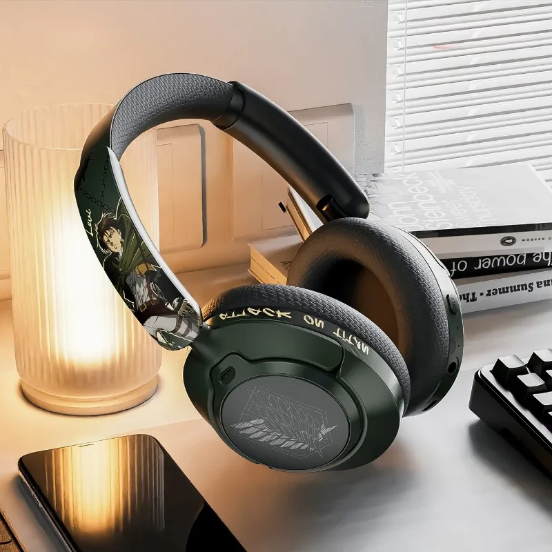 

Беспроводные наушники Attack on Titan Levi Ackerman, Bluetooth 5,4, гарнитуры с отменой, спортивные игровые наушники с героями мультфильмов, поддержка TF