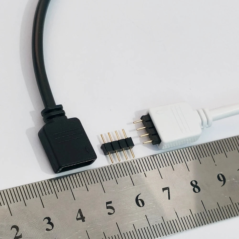 1 Stück lötfreier 4-poliger Dual-Buchsen-Verlängerungskabel für RGB- und RGBW-LED-Streifen, geeignet für 3528- und 5050-RGB-Lichtstreifen-Controller. – Detail 6