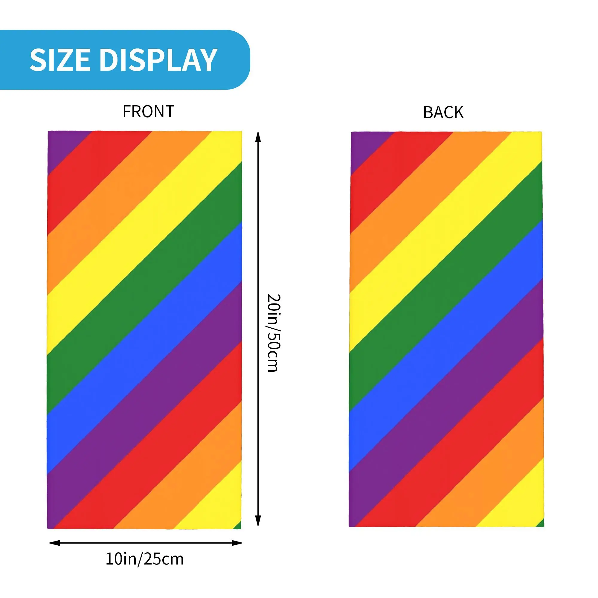 Gay Pride Flag Bandana Neck Cover Printed Wrap Scarf Multi-use Face Mask Cycling For Men Women Adult Windproof
