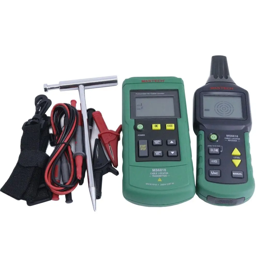 Mastech MS6818 Digital Transmitter Cable Locator Underground Wire Cable Tracker Wall Cable Locator