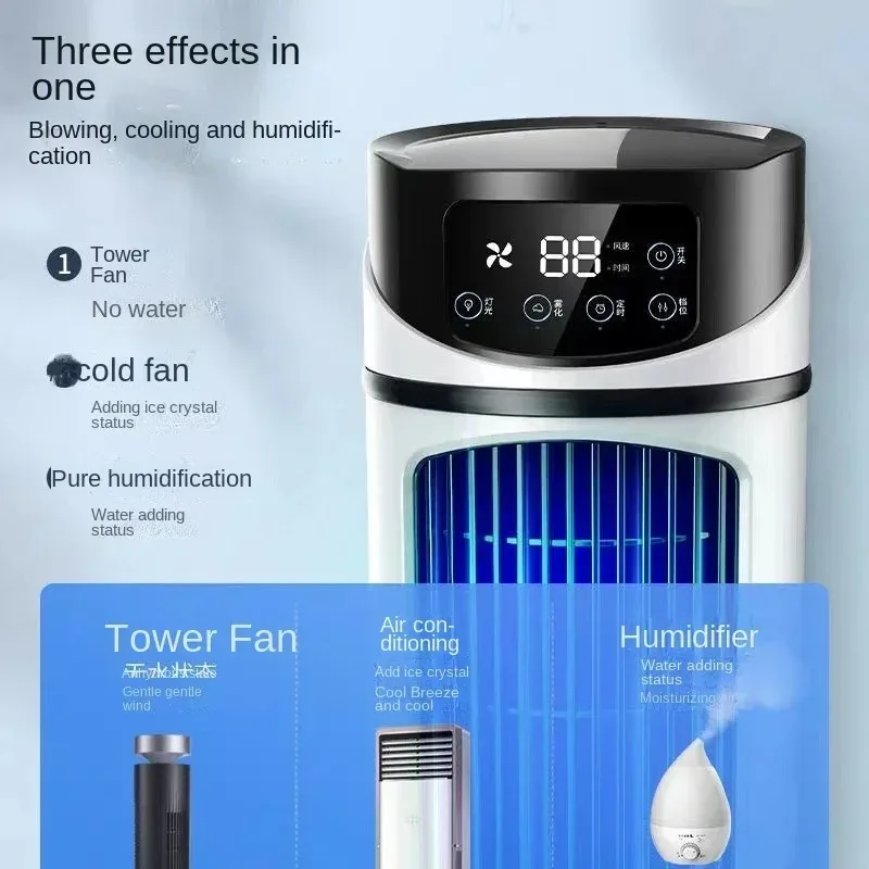 Portable Air Conditioner Electric Desktop Fan USB Plug in Air Cooler USB Air Cooler Fan Humidifier 6 Speed Spray Cooler  Office