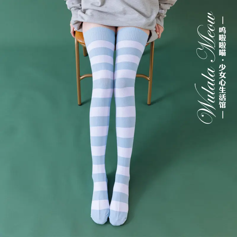 Cosplay Clothing Japanese Style Girls' Stockings Length 70 Cm Two-dimensional Striped Knee Socks Women's Thigh Socks