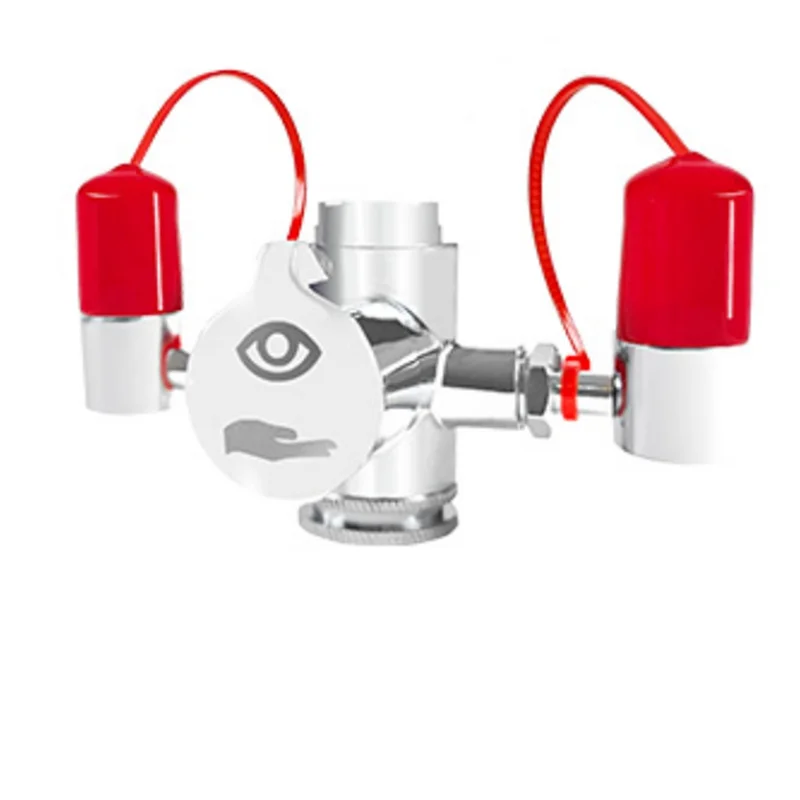 محطة غسيل عين مثبتة على الصنبور العملي مع غطاء، وحدة غسيل عين طوارئ موثوقة للإسعافات الأولية لمرفق الحوض للمختبر، الواقع #6