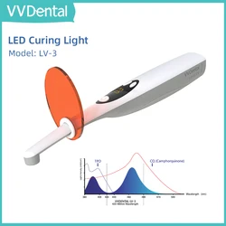 VVDental kablosuz LED dolgu ışığı 2200mw/cm2 vurgulayın LV-3 diş fotopolimerizer