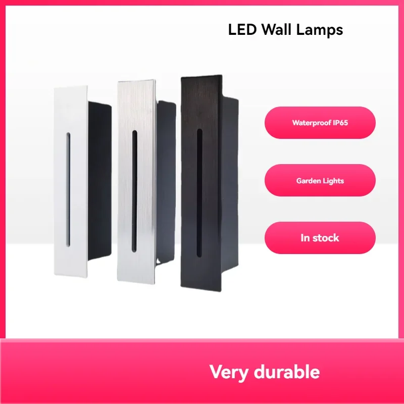 Recessed LED Strip Light 1.5W Motion Sensor Staircase Step Wall Lamp for Indoor Bedroom Stair Decoration Small Dimmable Lighting