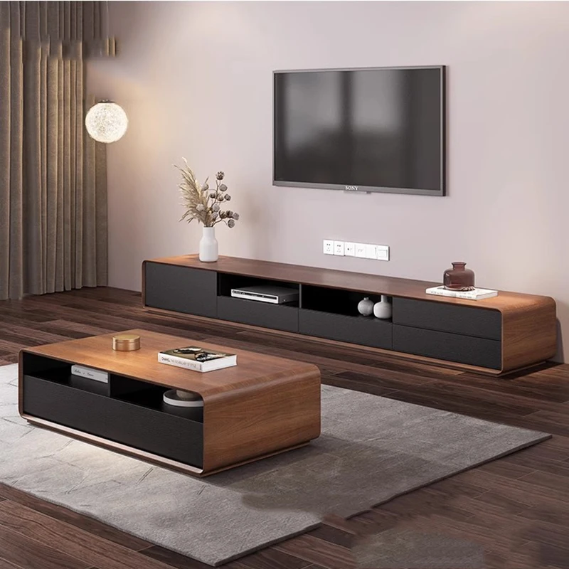 Modern Luxury Tv Stands Wood Floor Storage Portable Designer Organizer Tv Table Nordic Shelf Muebles Para Tv Salon Furniture