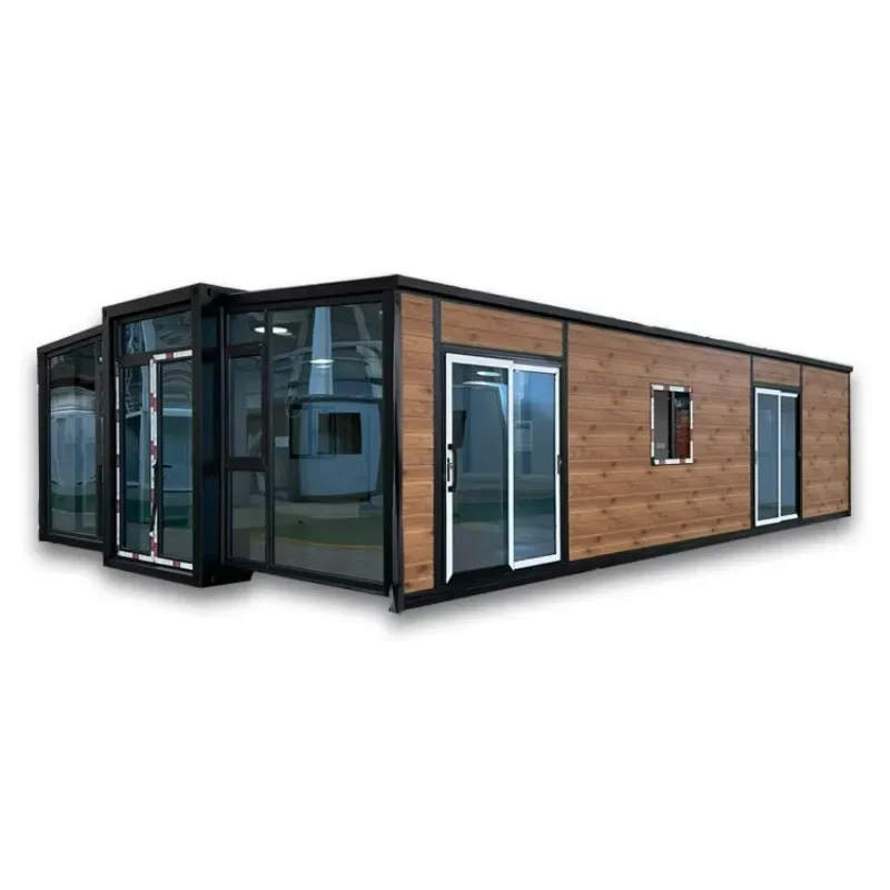 Expandable Container Home 40ft Solar Ready Modern Double Wing House Prefabricated Homes Expandable Container House