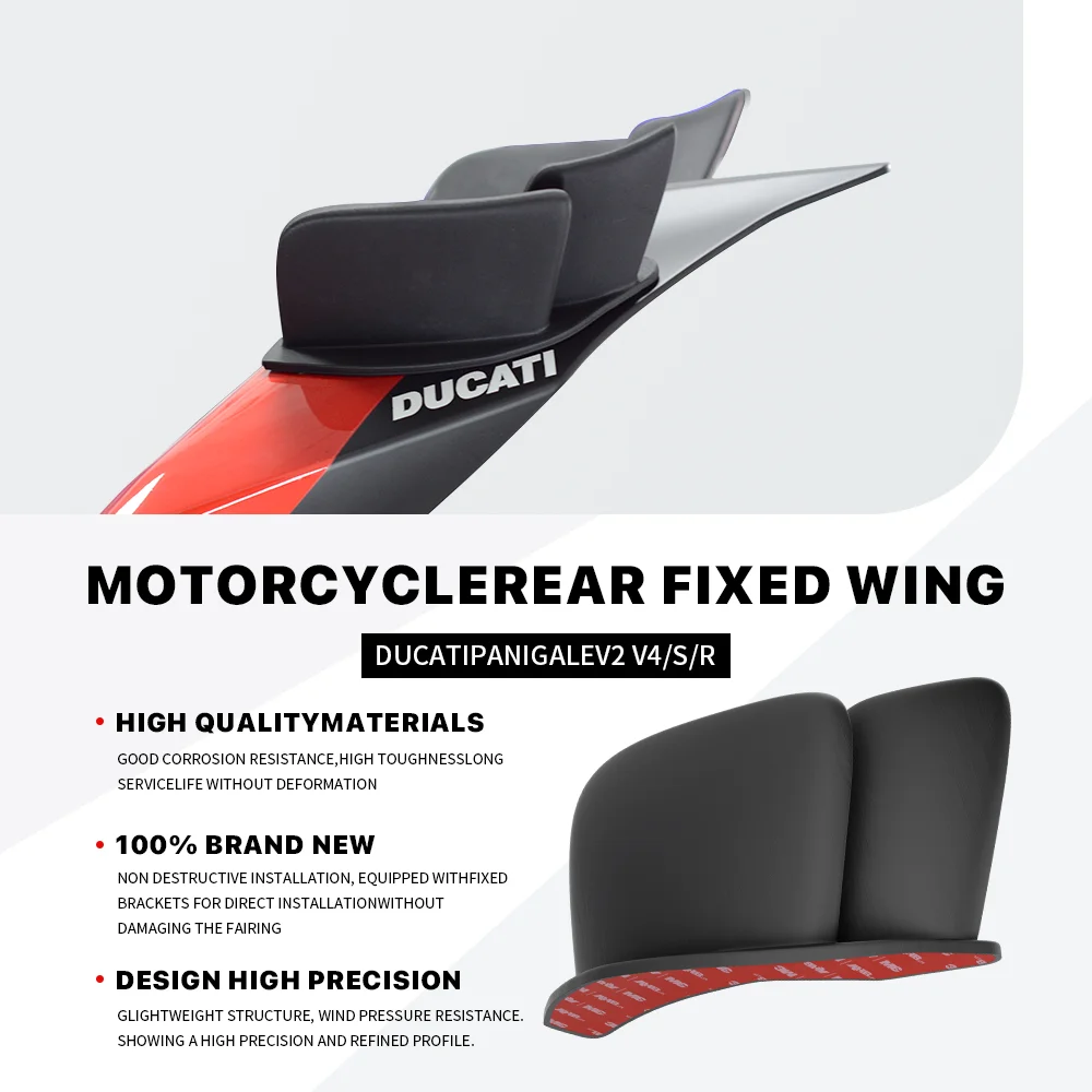 

Suitable for Ducati Panigale Streetfighter V2 V4 V4S V4R 2018-2024 motorcycle rear tail fixed wing, rear tail wing rear fairing