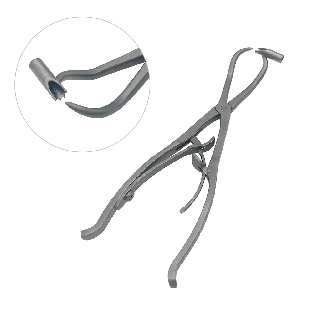 Stainless Steel with Saw hole Reduction Forceps Autoclavable Bone Holding Forceps Veterinary Orthopedics Instruments 1pcs