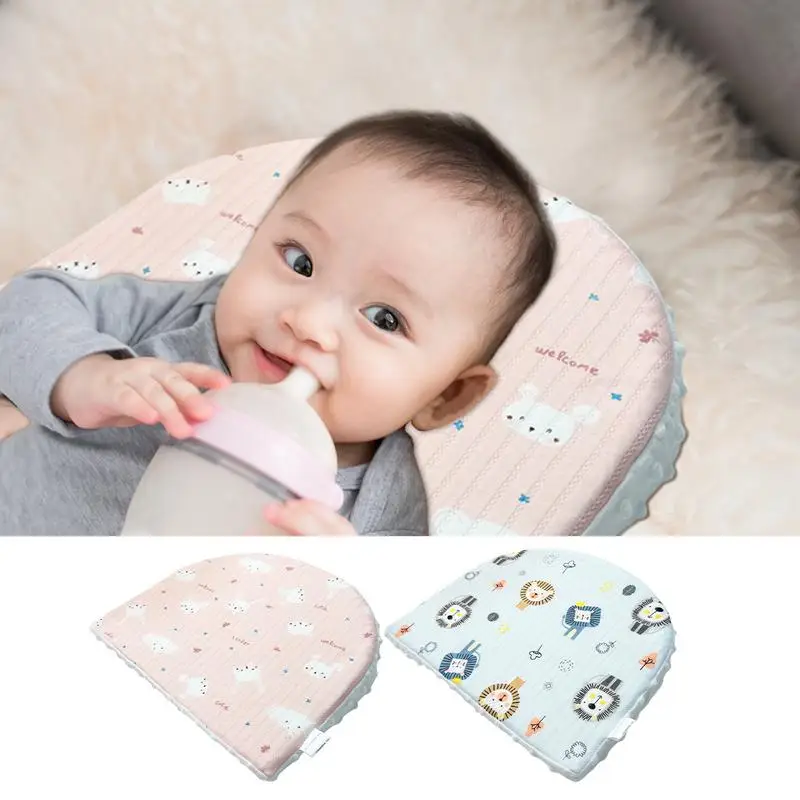 Baby Anti Spit Up Pillow Newborn Anti Vomiting Feeding Support Pillow 3D Bean Velvet Newborn Feeding Pillow For Picnic Travel