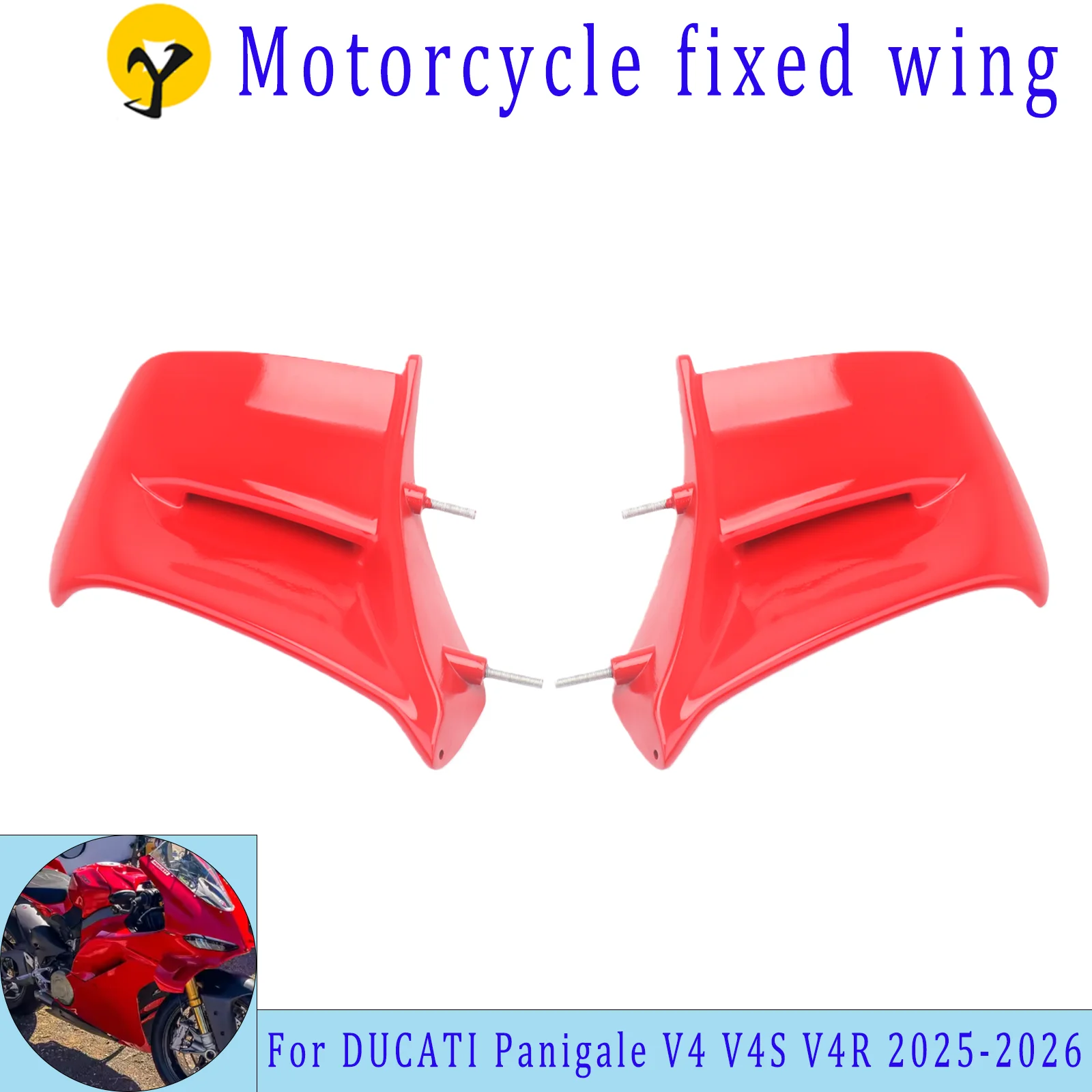 

Motorcycle accessory wing spoiler, suitable for Ducati Panigale V4 V4S V4R 2025-2026, spoiler accessory side panel fixed wing