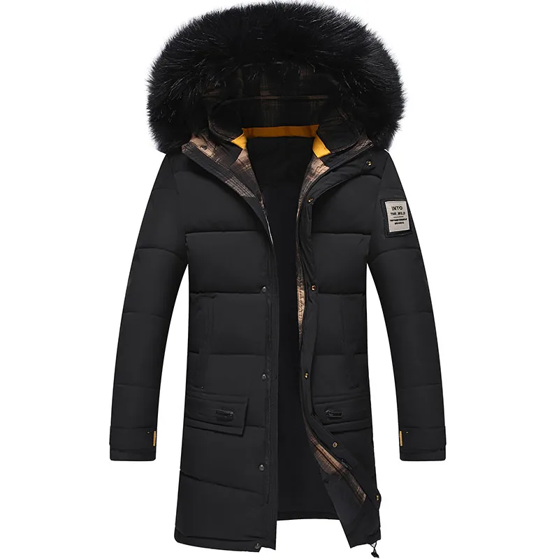

Nice Medium-Long Style Parkas Men Hooded Letter Printed Chic Couples Mens Teens Daily long Coats korean Trendy Plus Size 3XL