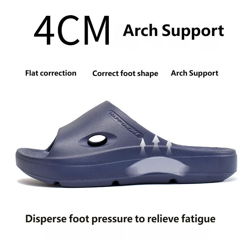 

New Men's EVA Arch Support Slippers Comfort Sandals Summer Lightweight EVA Home Bathroom Outdoor Slippers Male Fashion Slides