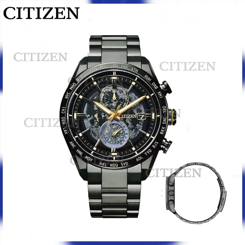 Citizen Back of The Moon Men\'s Watch Luxury Stainless Steel Calendar Luminous Clock Men\'s Business Casual new Quartz Wristwatche