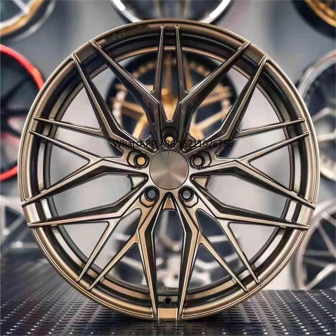 Custom Luxury Monoblock Bronze Forged Passenger Car Wheels Rims for Ford Mustang S550 S650 BMW 7 Series 730Li Audi Mercedes