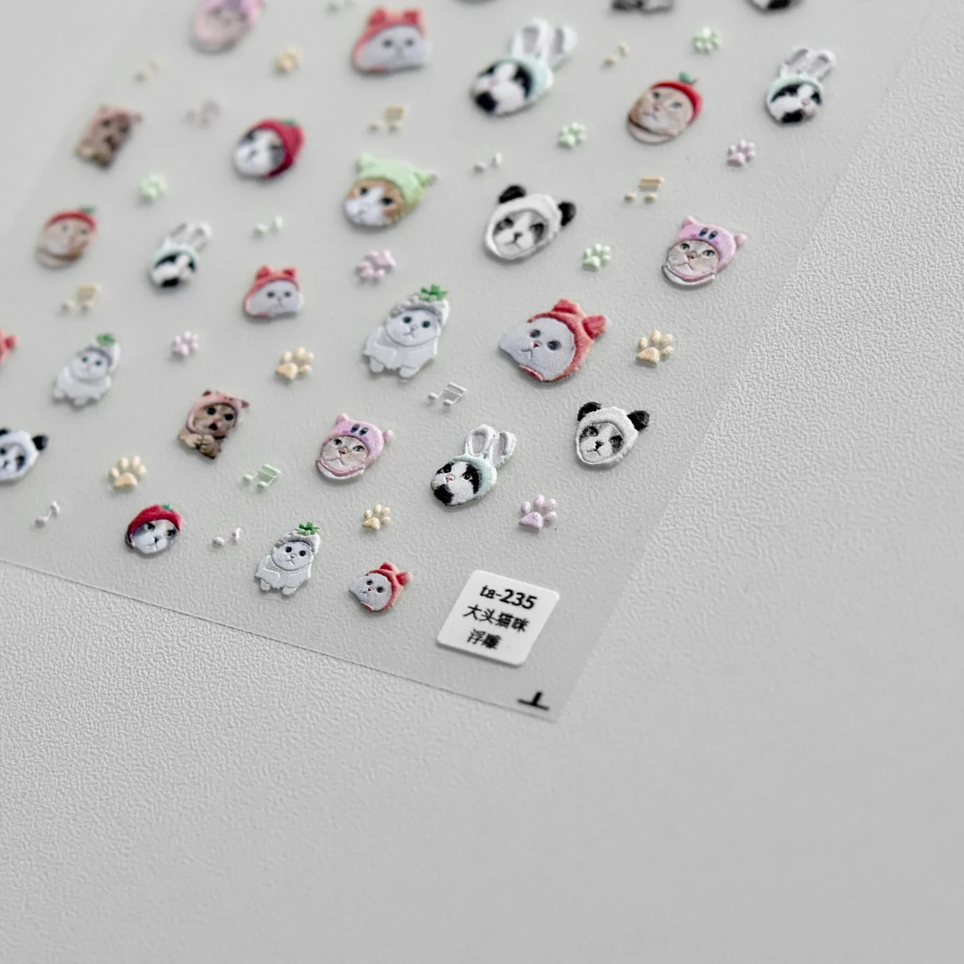 Autocollants pour ongles de haute qualité, divers animaux, chat, chien, lapin, over, or, argent, nail art, décalcomanie, outil de manucure, TA-235