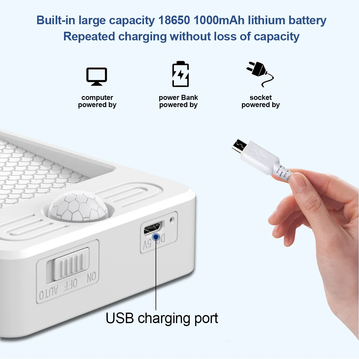 USB charging infrared human body sensing LED wall lamp with multiple adjustable levels for home corridor cabinet lights