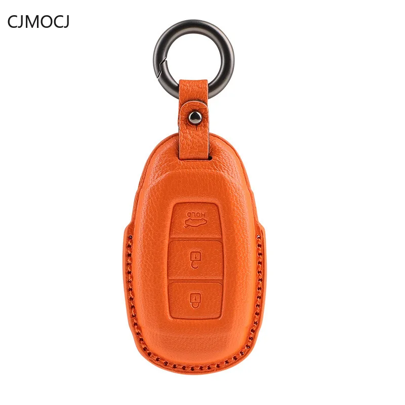 

Universal Goat Leather Key Case for Hyundai Ix35, Tucson, Ix25, Elantra, Custo, and Avante - Premium Key Cover Keychain
