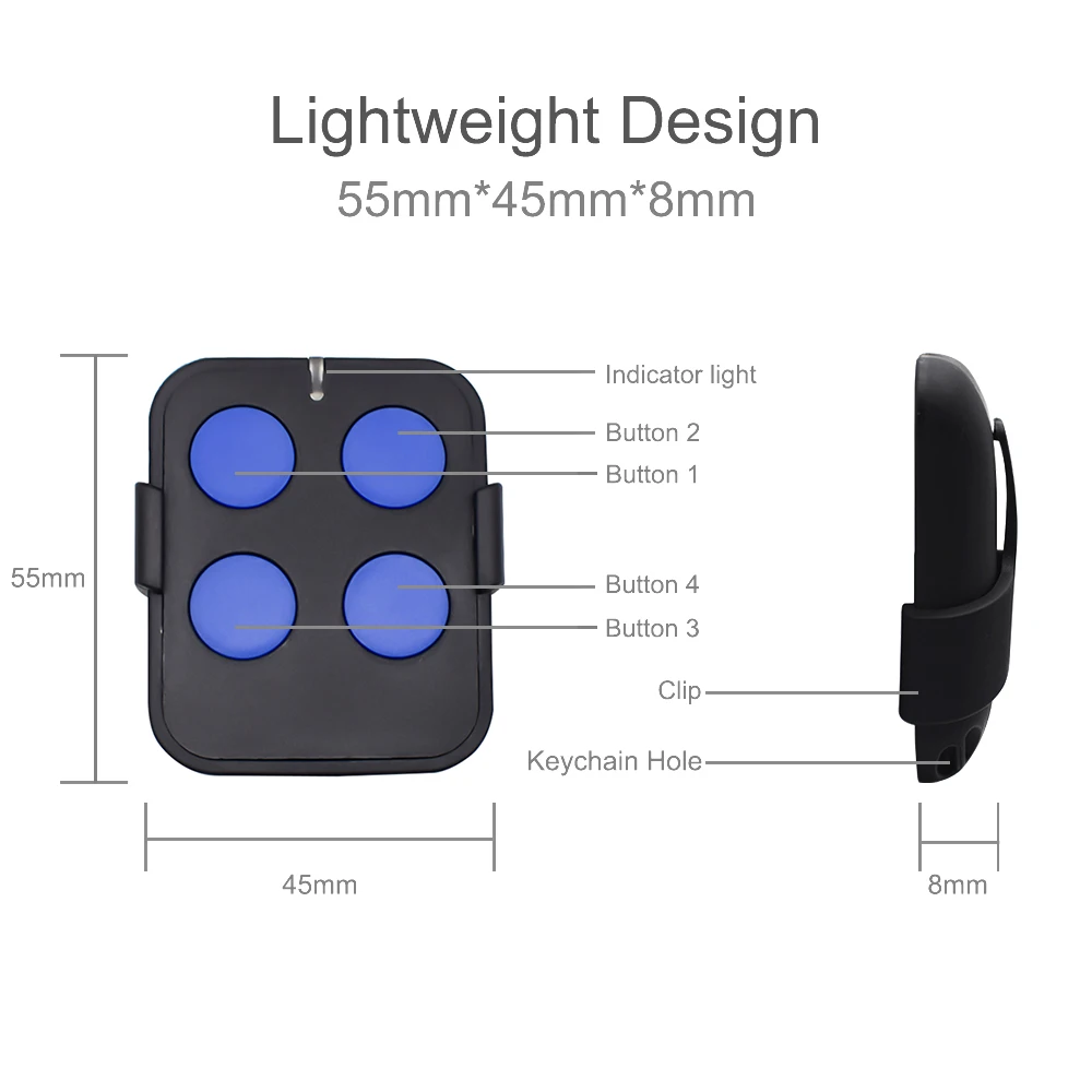 For NOVOFERM NOVOTRON 502 MAX43-2, 504 MAX43-4 433,92mhz Garage Door Remote Control Gate Opener