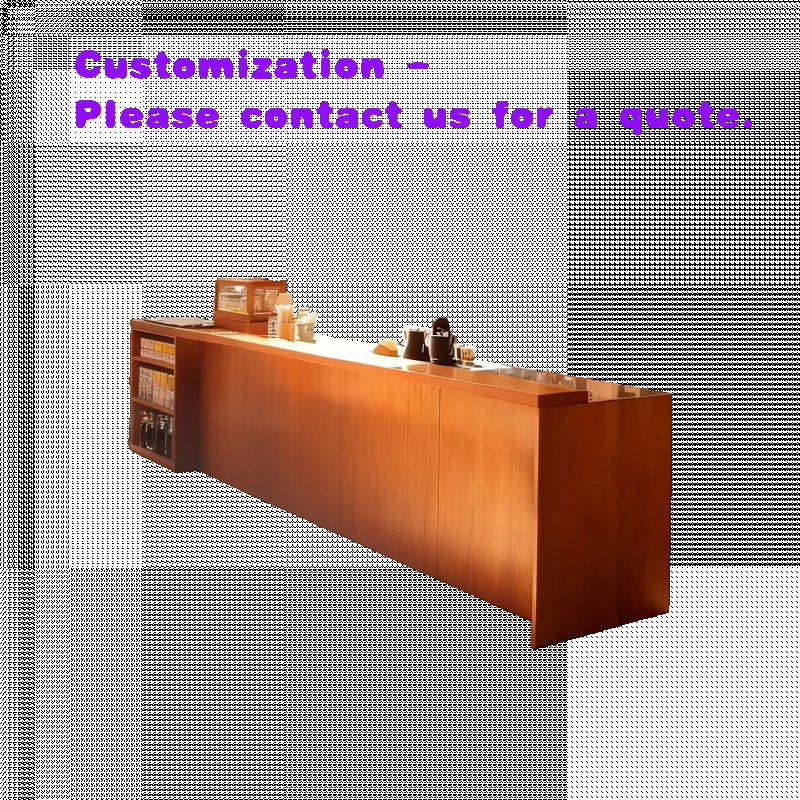 custom.Medieval Style Yimutang Oblong Stainless Steel Complete Set Coffee Shop Milk Tea Shop Bar Table Desk Reception Desk