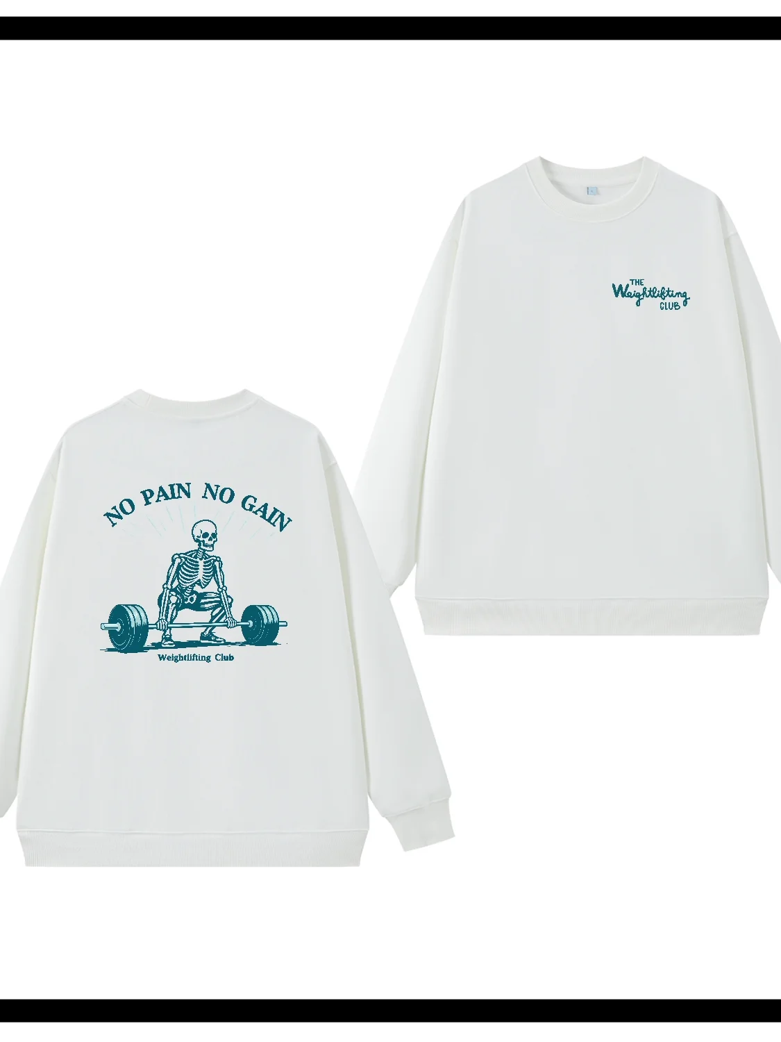 

Толстовка No Pain No Gain с круглым вырезом, свободного кроя, для фитнеса и спортзала, унисекс, хлопковая, с длинными рукавами, осенне-зимняя, уличная одежда