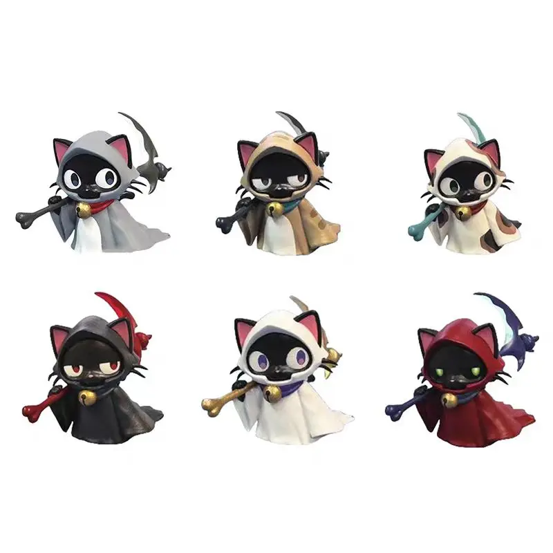 

Genuine Action Figure Cartoon Cute Cat Gacha Three Flower Cat Trendy Play Ornament