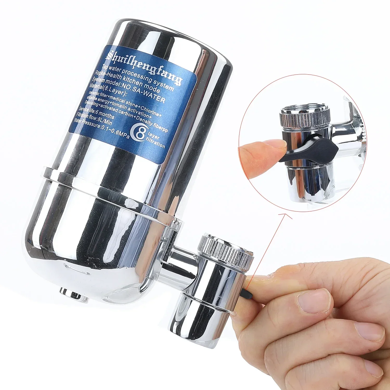 Mini High-Efficient Kitchen Sink Mounted Faucet Water Filter Household Fluoride Removal Purifier For Tap Water For Hotels