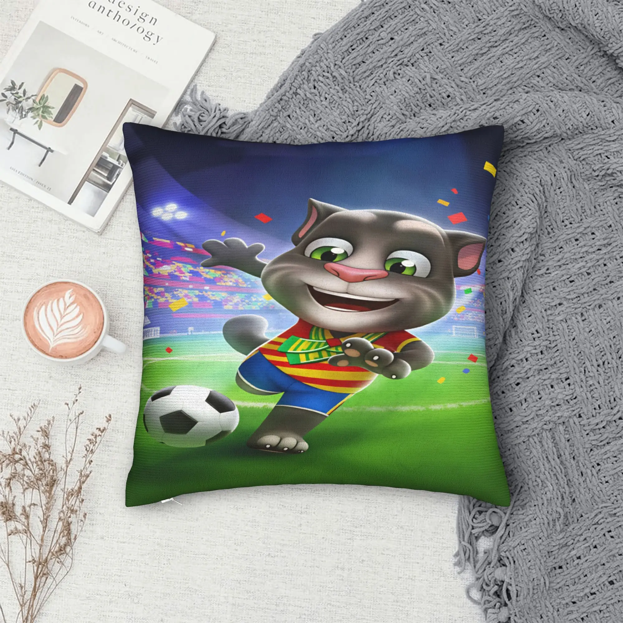 Game T-Talking T-Tom And F-Friends Pillow Case  Custom Pillow Cover Cute Funny Pillowcases For Chair Sofa Home Decor