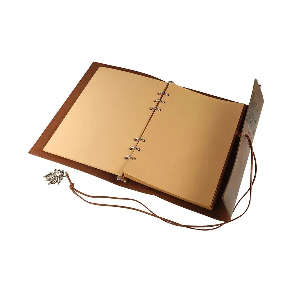 

A7/A6/A5 Travelers Vintage Notebook Kraft Paper PU Leather PU Leather Kraft Notebook Notepad Binder Spiral Notebook