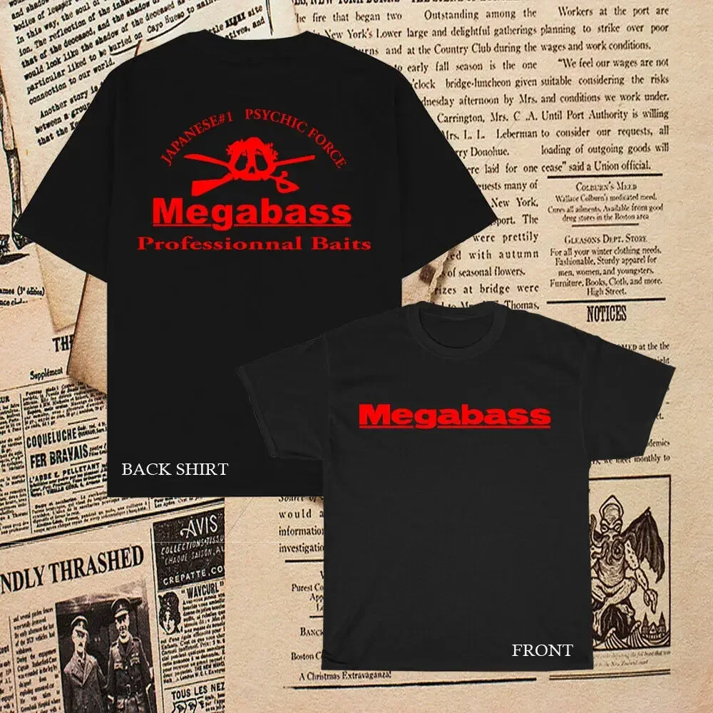 

New MEGABASS Logo Men's T-Shirt Size funny S to 5XL