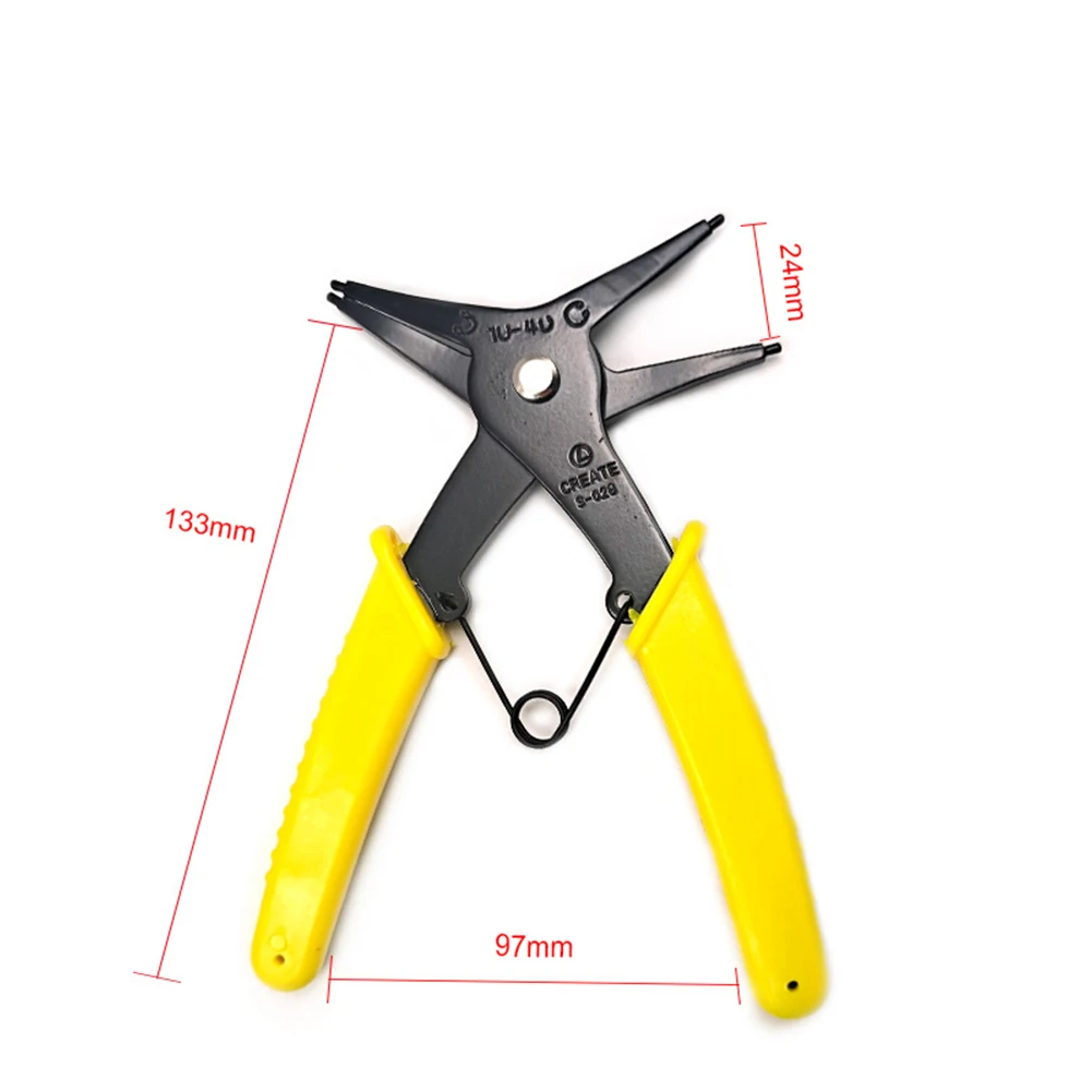 Internal External Card Dual Purpose Circlip Pliers 2-in-1 Multi-functional Retaining Ring Pincers Repair Hand Tools