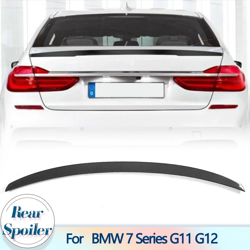 Carbon Fiber Car Rear Trunk Spoiler Wing For BMW 7 Series G11 G12 740i 750i Sedan 2016-2018 Rear Trunk Boot Lip Wing Spoiler FRP