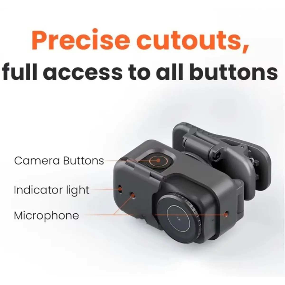 Backpack Clip Mount 360° Rotation POV Ultra-Light Cap Clip Strong Bite Bracket for Nano Accessories