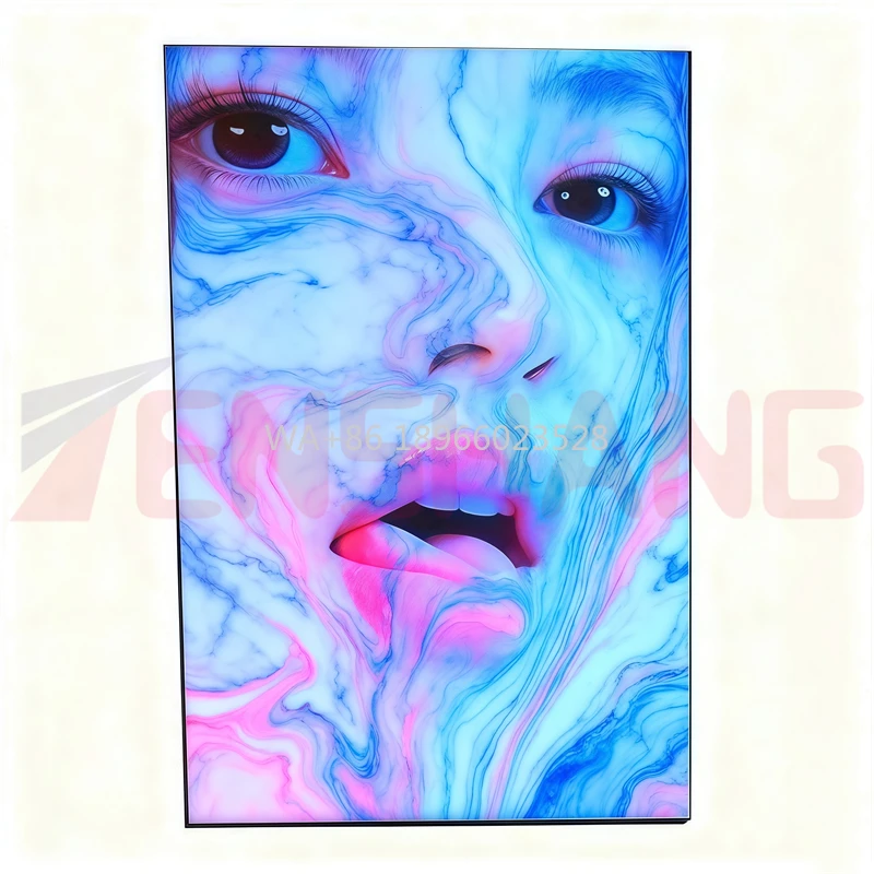 640x960mm smalle rand ultraslank lichtgewicht aluminium programmeerbaar led-posterframe hangend frame voor binnen led-scherm