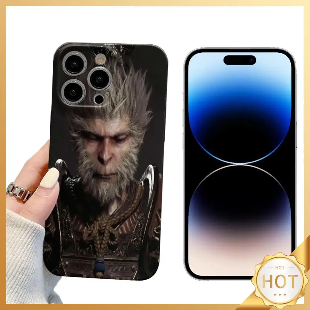 جراب مقاوم للصدمات صلب للهاتف ، أسطورة سوداء صن ووكونغ ، جراب هاتف نحيف مضاد للسقوط ، جراب هاتف كرتوني لهاتف آيفون 15 برو