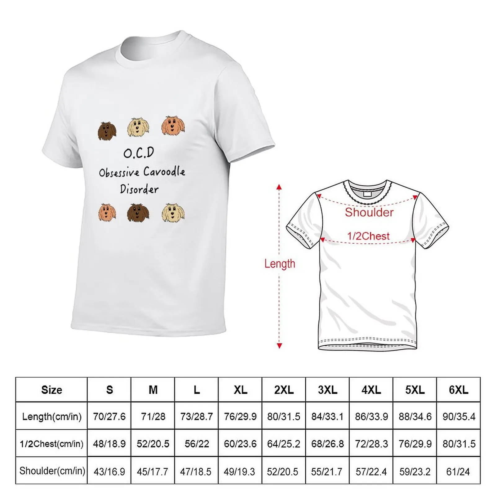 OCD Obsessive Cavoodle Disorder T-Shirt tops shirts graphic tees t shirt men