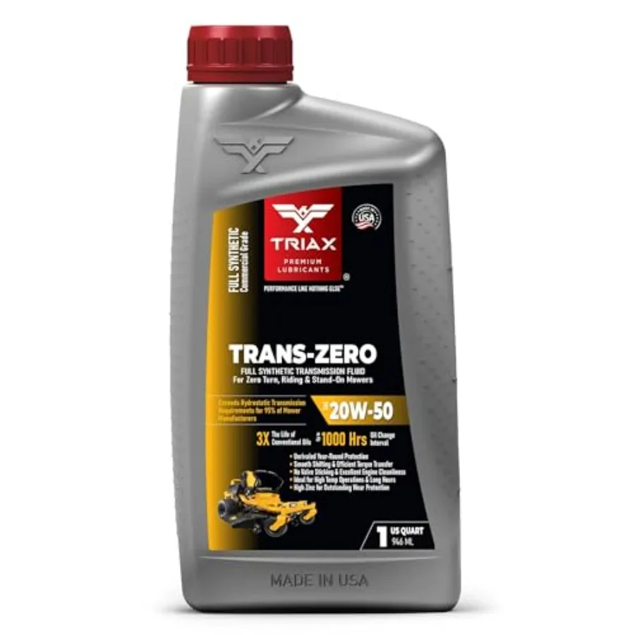 

Высокопроизводительное полностью синтетическое гидростатическое трансмиссионное масло 20W50 для газонокосилок ZeroTurn с превосходным защитой от износа и см.