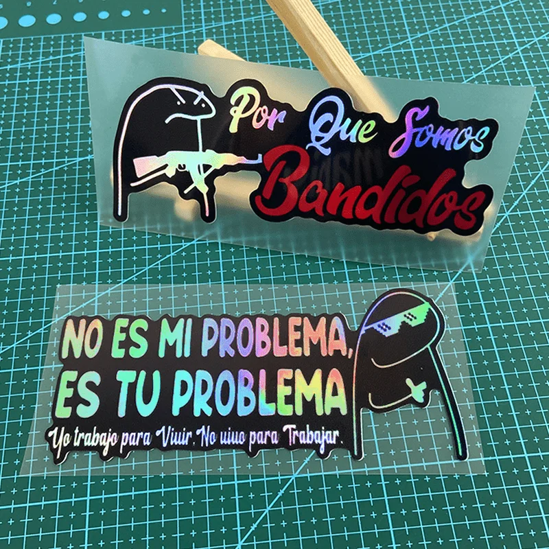 1PC Por Que Somos Bandidos Motorcycle Stickers Waterproof Motorbike Fuel Tank Electric Scooter Body Funny Meme Vinyl Decals