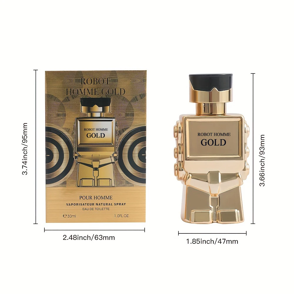 30ML 1.0FL.OZ หุ่นยนต์น้ําหอมสําหรับผู้ชาย,สเปรย์ Eau de Toilette,Spicy Woody Notes,สดและติดทนนาน,น้ําหอมผู้ชาย