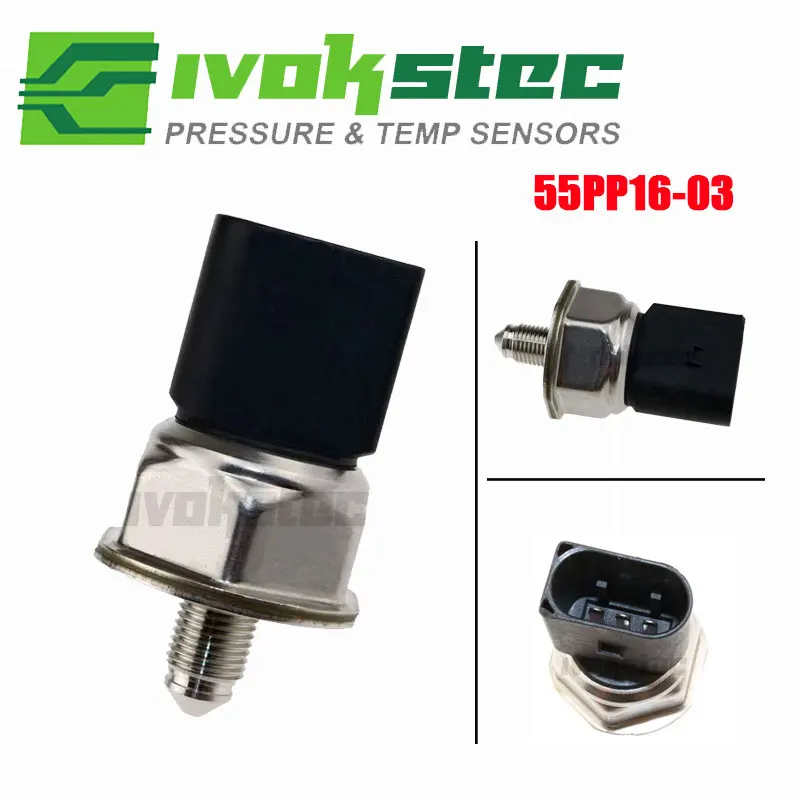 55PP16-03 Genuine Fuel Pressure Sensor For Audi A3 A4 A7 Golf Plus Passat Touran Tuareg Jetta Skoda 03C906051 06H906051A