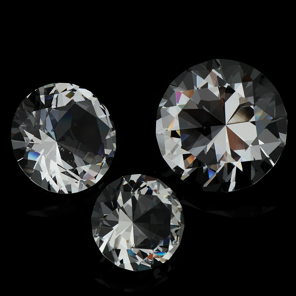 1PC Crystal Diamond Craft ornamenti da tavolo regali romantici di natale decorazione per la casa pietra preziosa grezza tagliata sfaccettata in