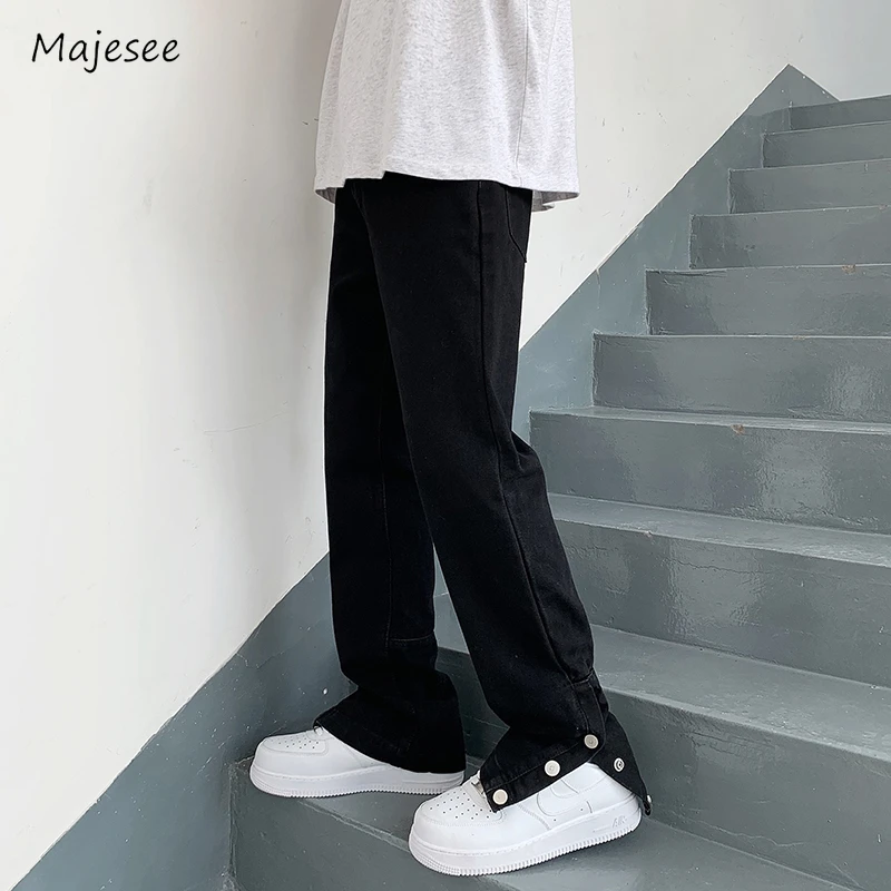 Jeans Men Chic All-match Harajuku Japanese Style Denim Trousers High Street Fashion Popular Autumn Casual Temperament Students