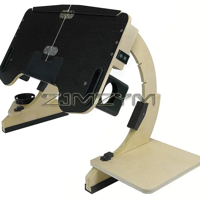 Wooden Adjustable Notebook Stand, Desk Computer Stand, Portable Foldable Stand, Multifunctional Lazy Person Lying Bed Desk