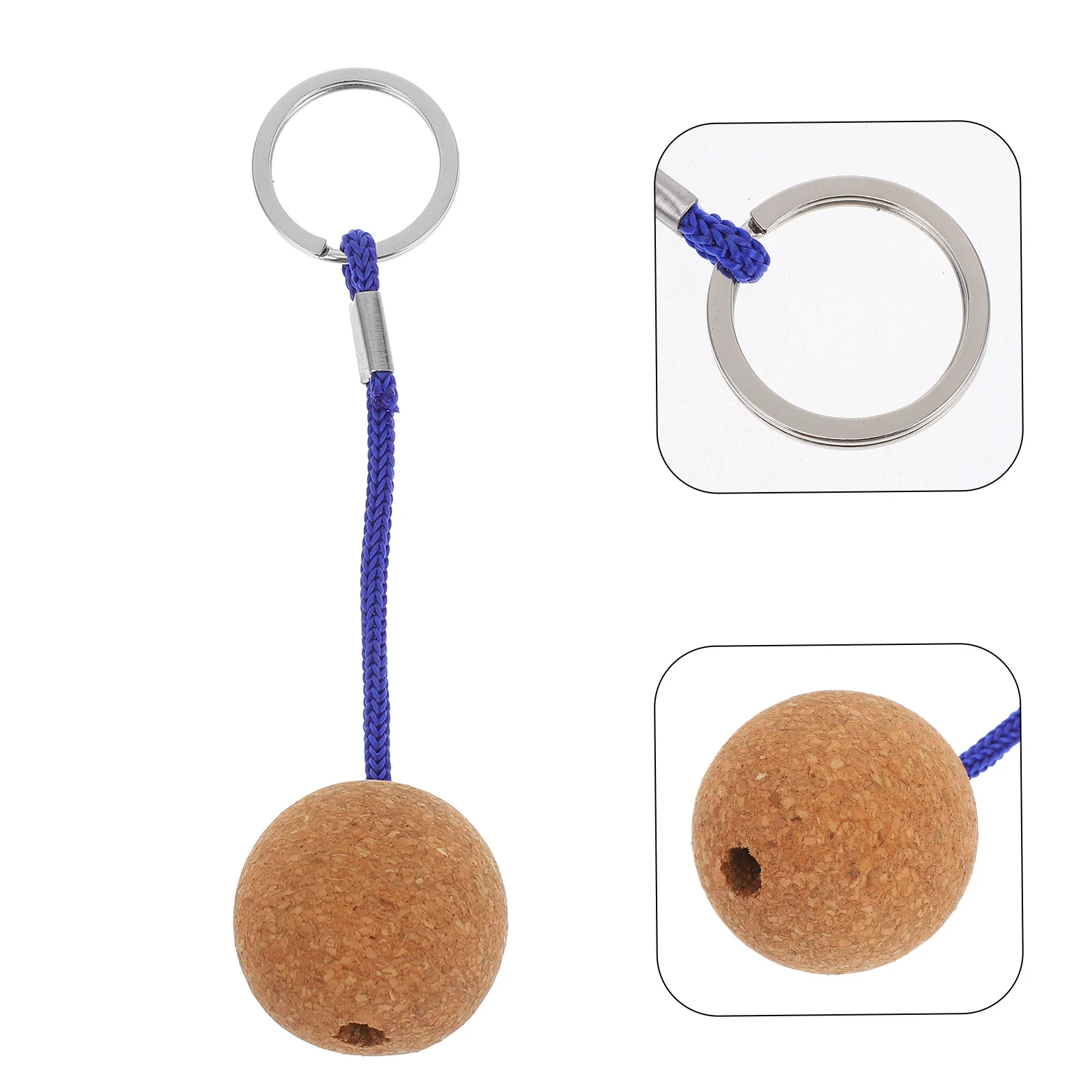 

2Pcs Small Float Keychain Waterproof Cork Ball for Boating Kayaking Fishing Sailing Surfing Portable Floating Key Ring Reliable